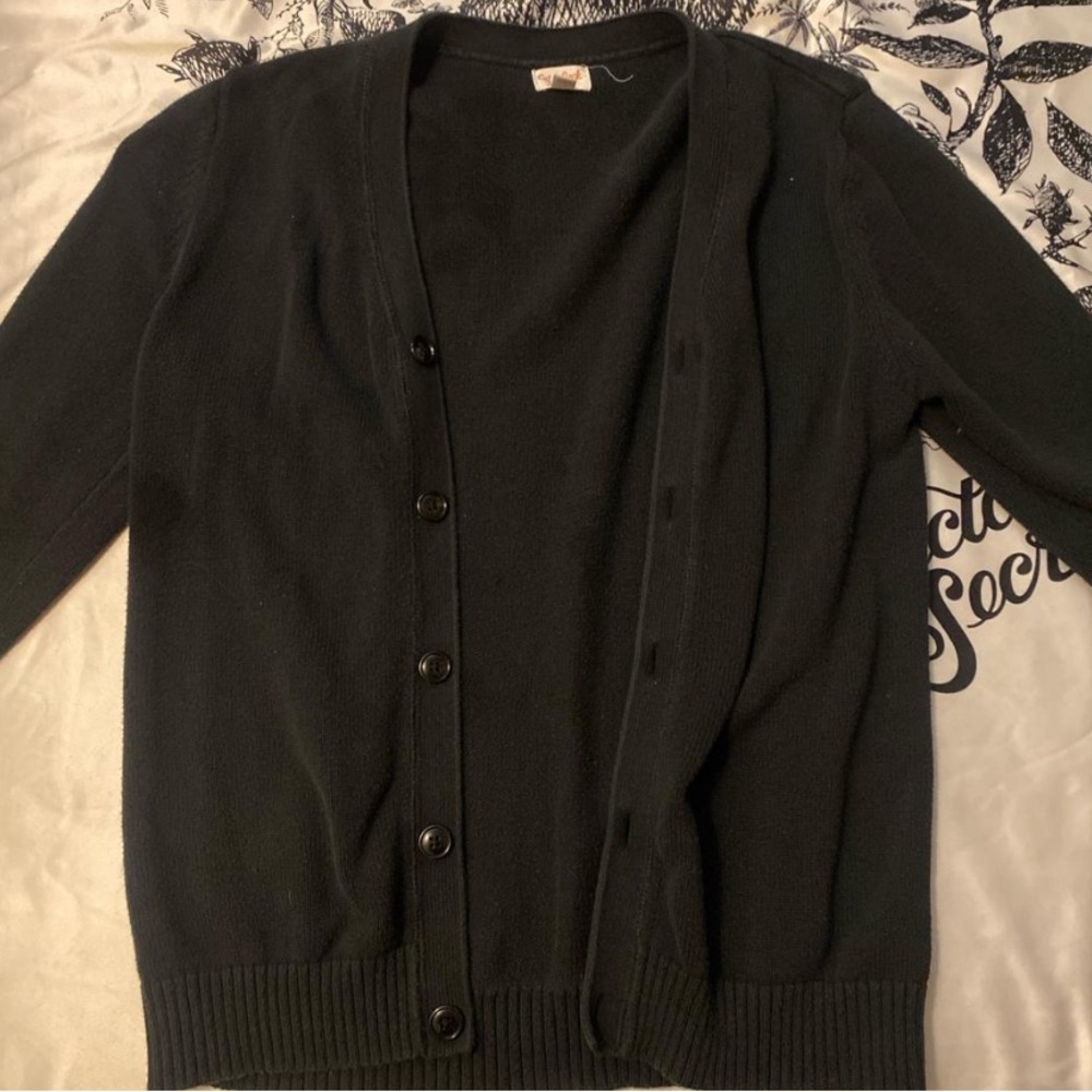 black cardigan